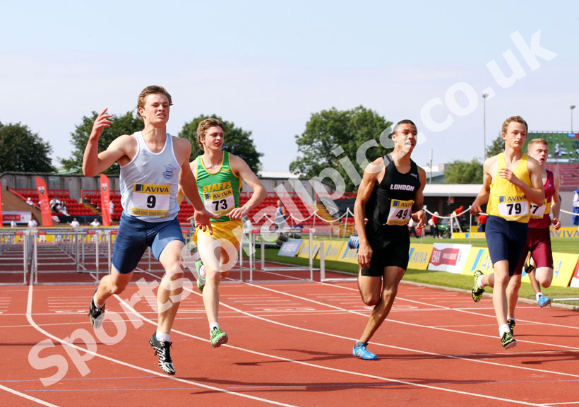Max Everest( Cambridge) wins the inter boys 100m hurdles